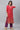 Red Foil Printed Embellished Festive Kurta