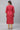 Red Foil Printed Embellished Festive Kurta
