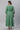 Green Floral Foil Printed Flared Kurta