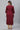 Wine Embroidered Festive Kurta