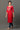 Red Zari Embroidered Festive Kurta