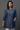 Blue Denim Solid Short Kurti