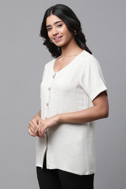 Beige Casual Short Kurti