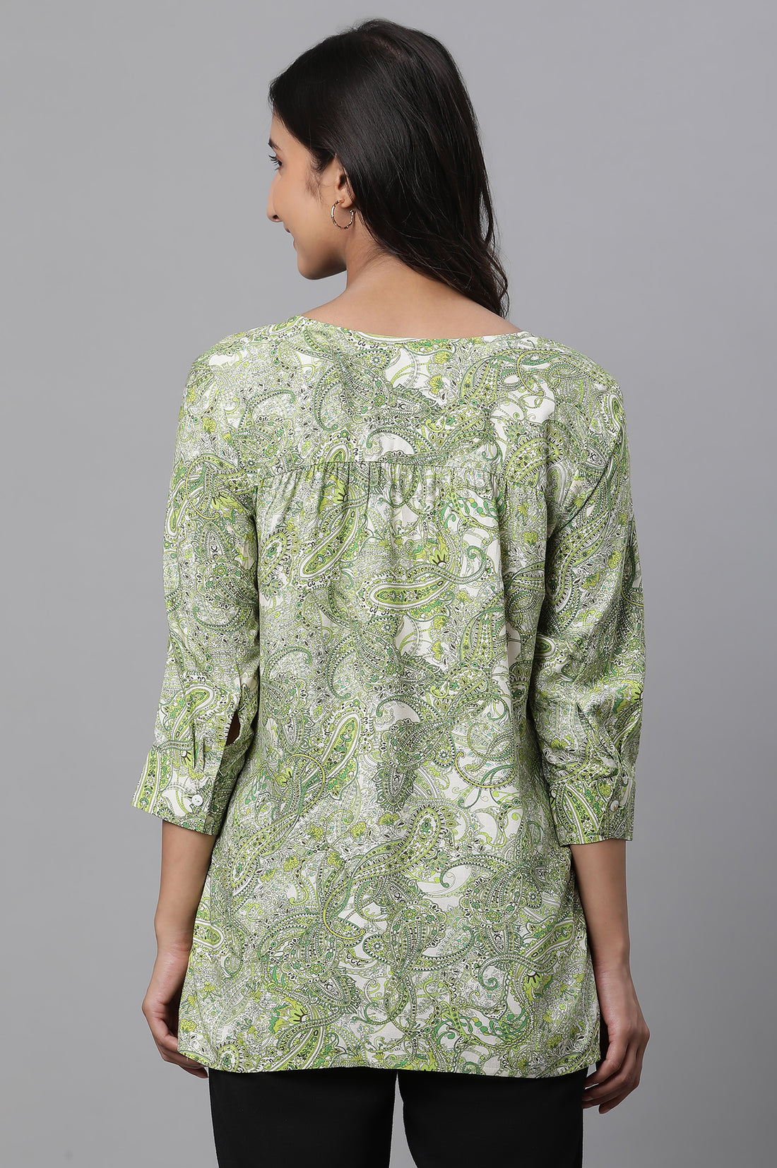 Pink and Blue Foil Printed Embellished Festive Dress