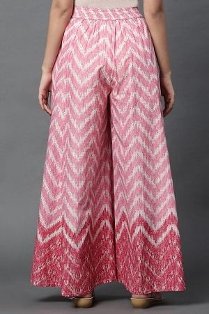 Jazzy Pink Semi-Flared Palazzo Pants