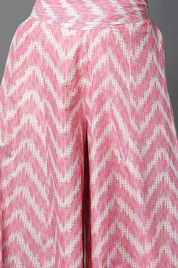 Jazzy Pink Semi-Flared Palazzo Pants