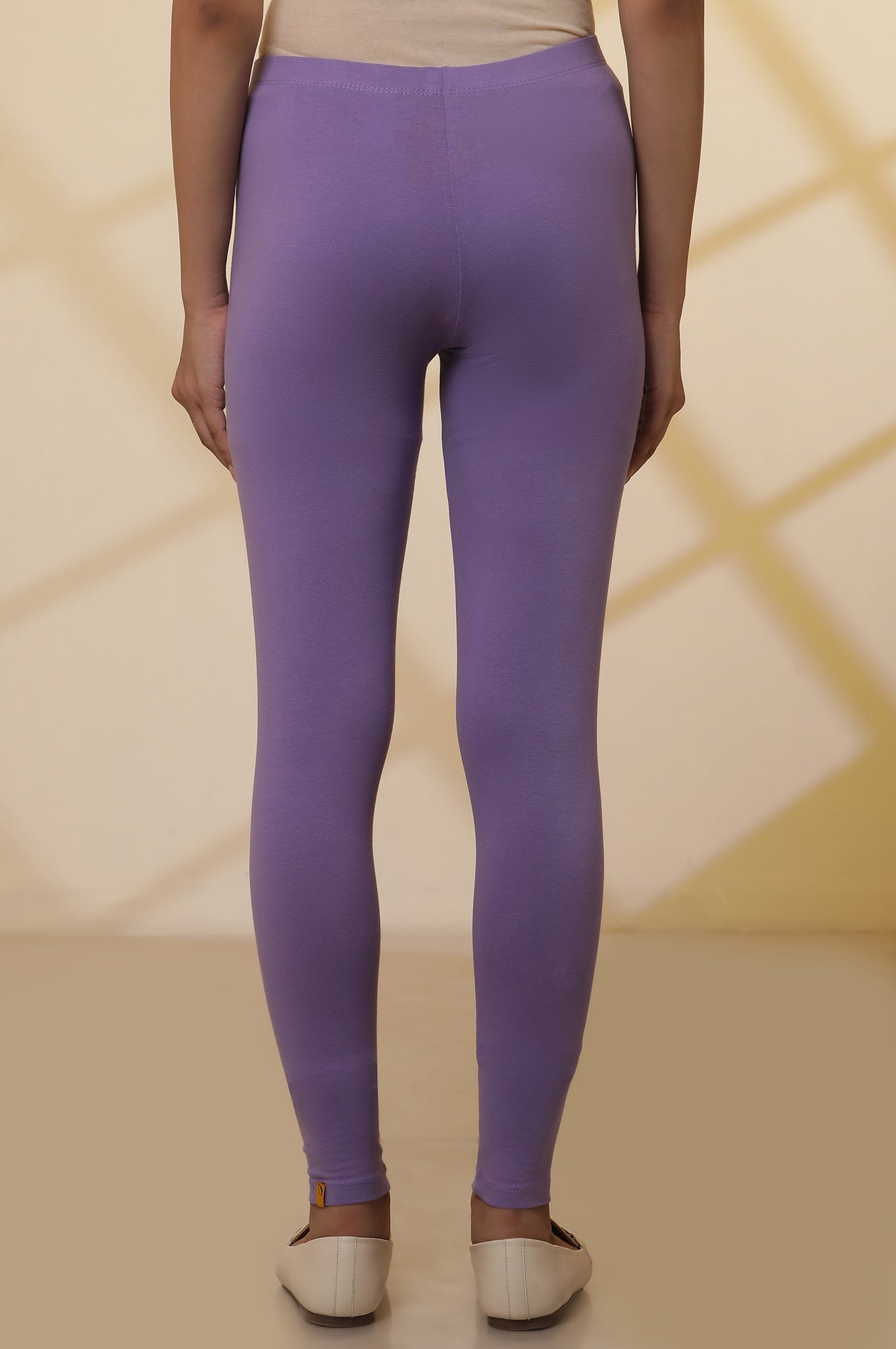 Purple Cotton Lycra Tights