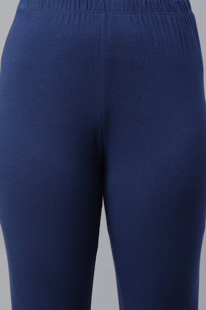 Navy Blue Cotton Lycra Tights