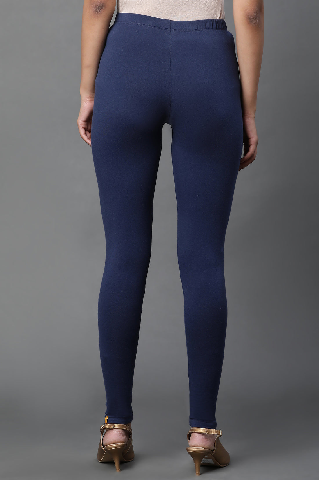 Blue Cotton Lycra Tights