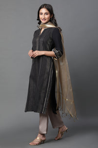 Gold Korean Satin Straight Trouser Pants