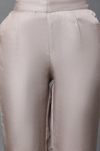 Gold Korean Satin Straight Trouser Pants
