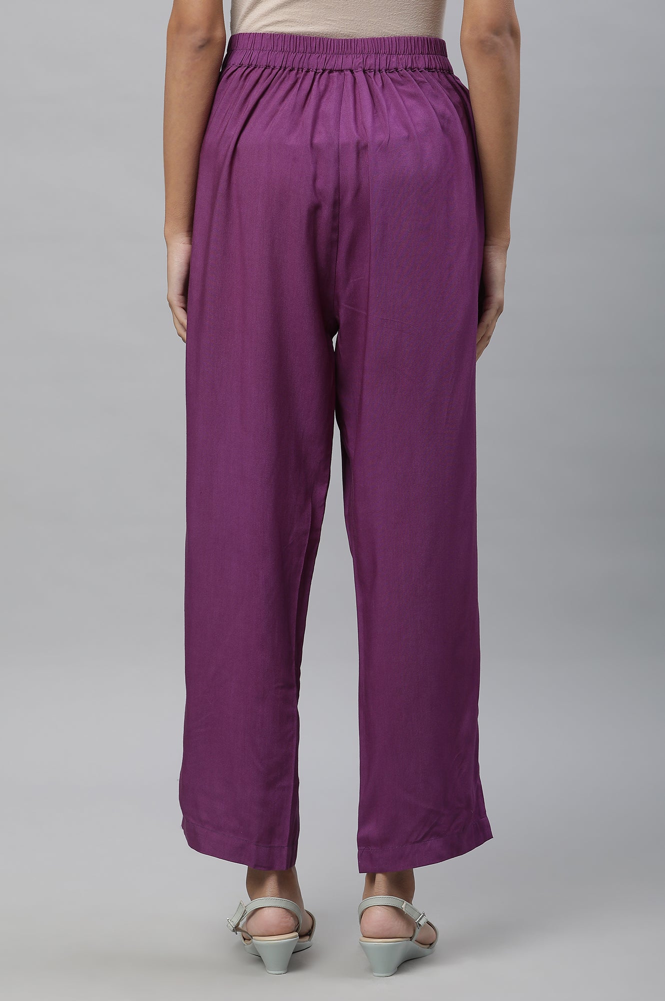 Purple Narrow Palazzo Pants