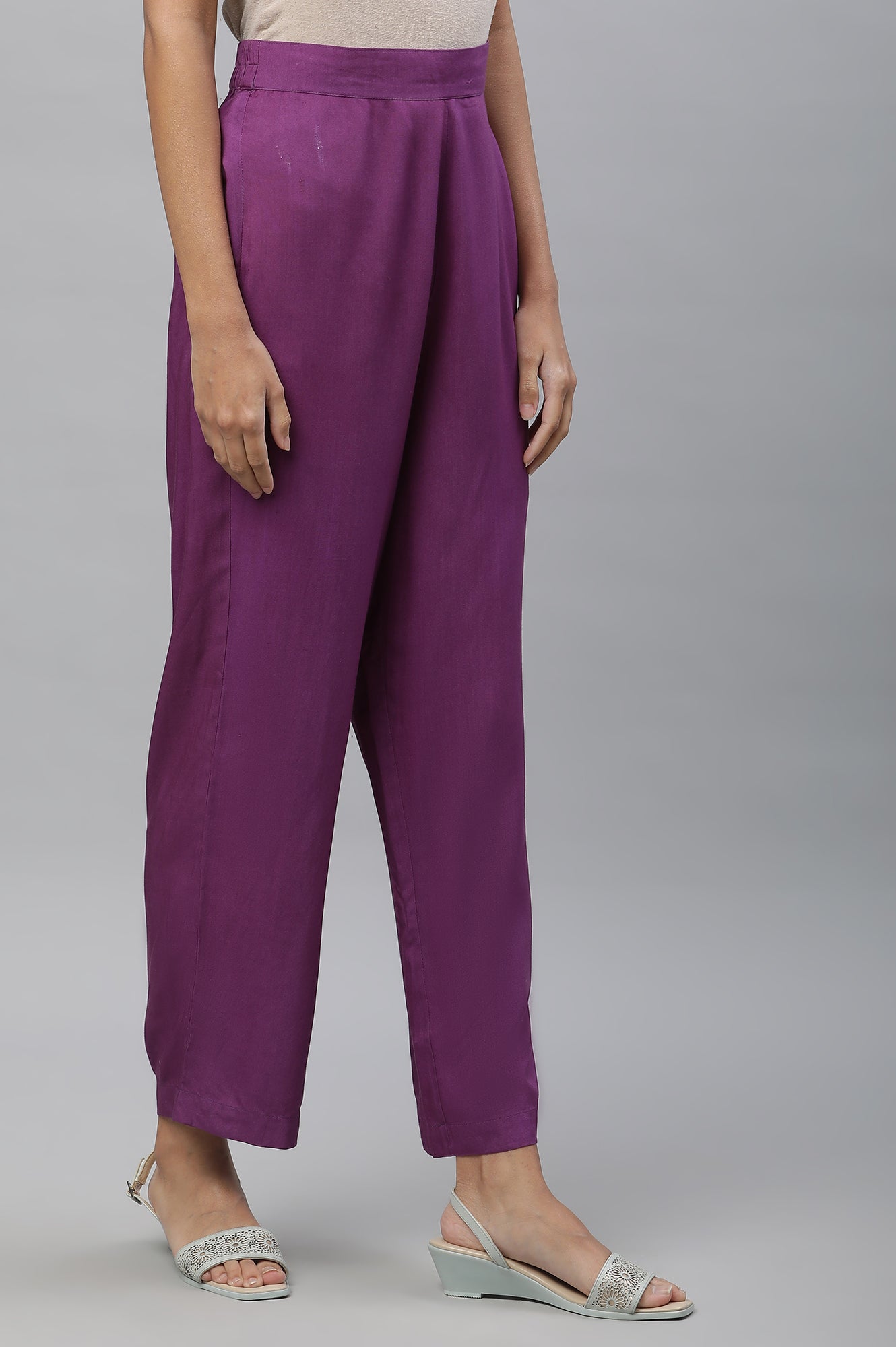 Purple Narrow Palazzo Pants