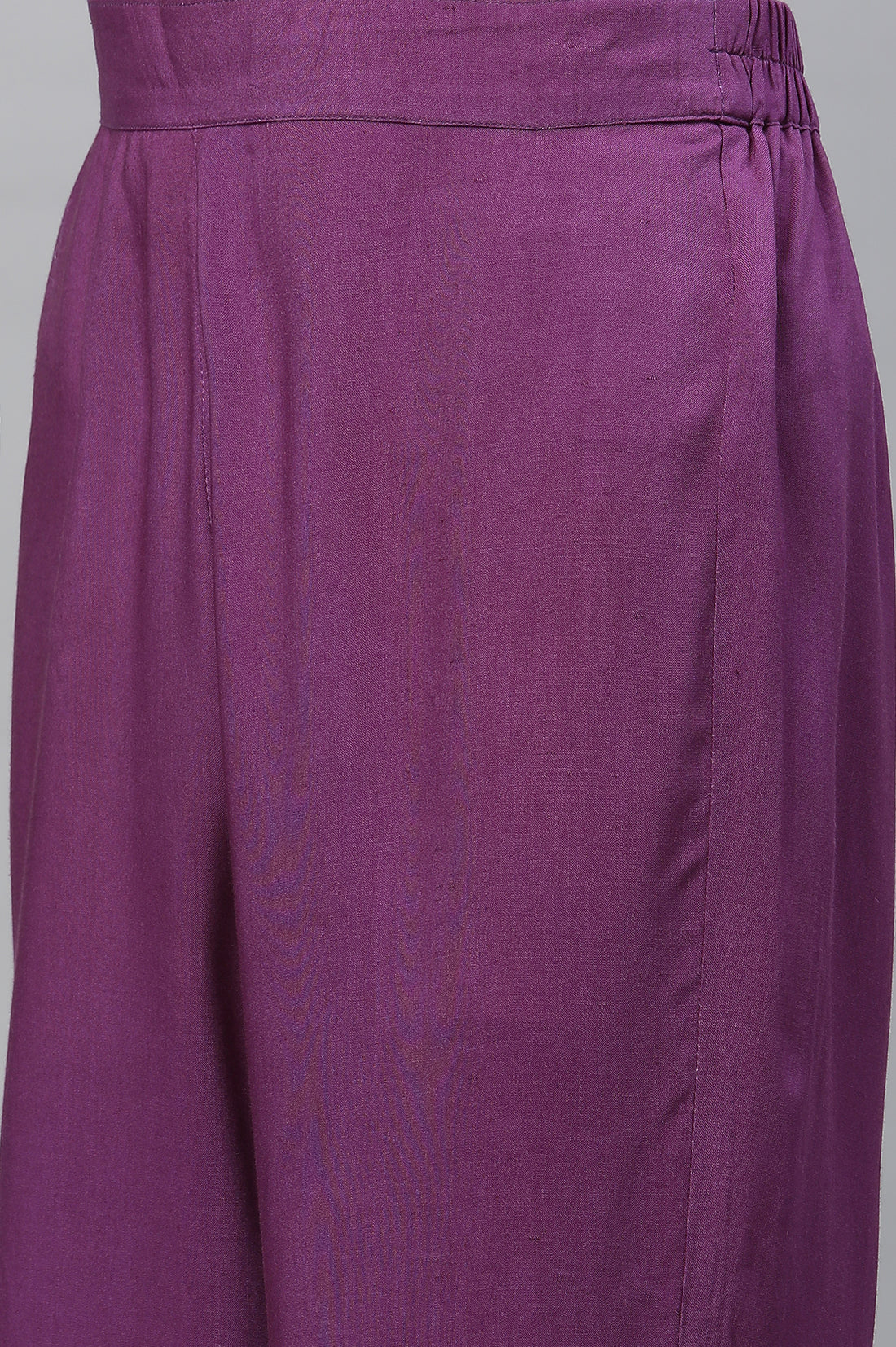 Purple Narrow Palazzo Ankle Length Pants