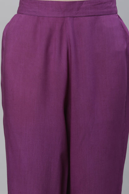 Purple Narrow Palazzo Pants