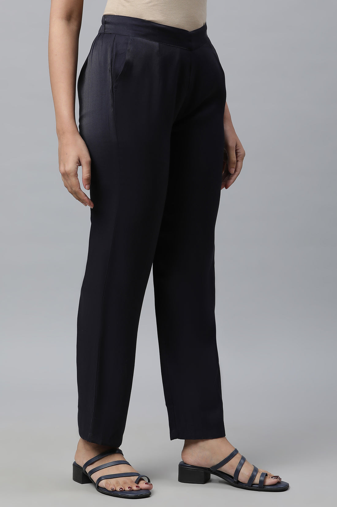 Blue Pure Cotton Straight Kurta and Palazzo Set