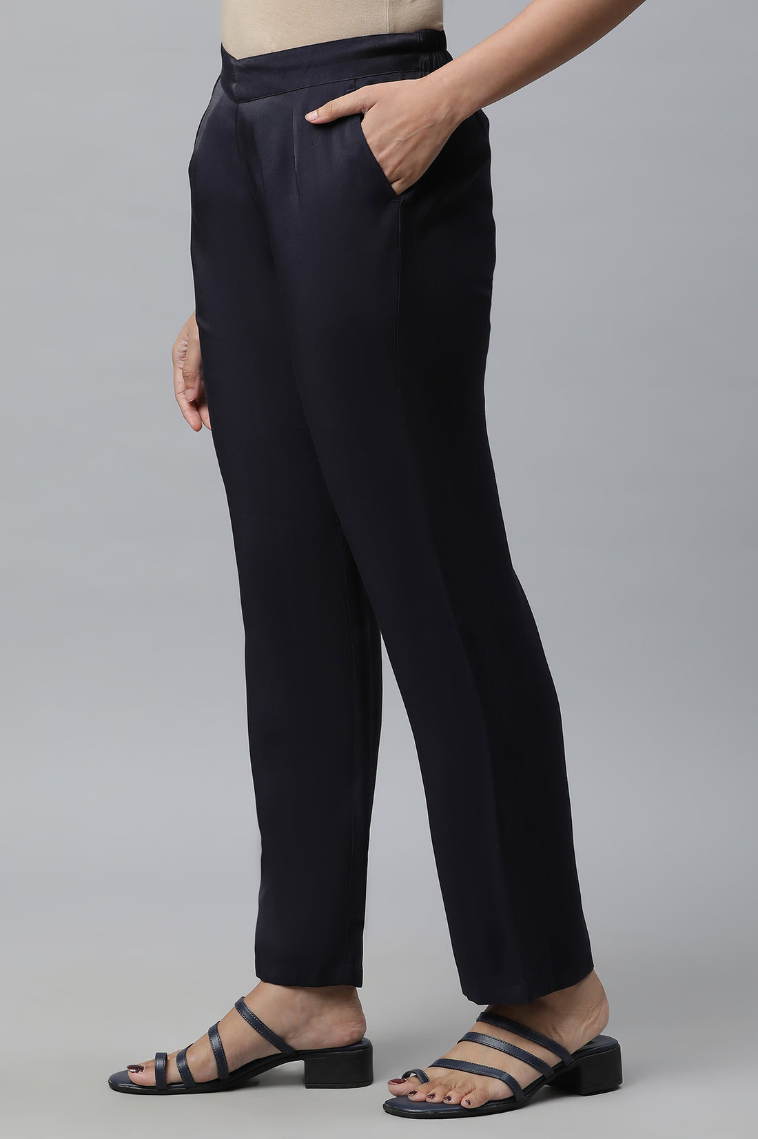 Blue Pure Cotton Straight Kurta and Palazzo Set