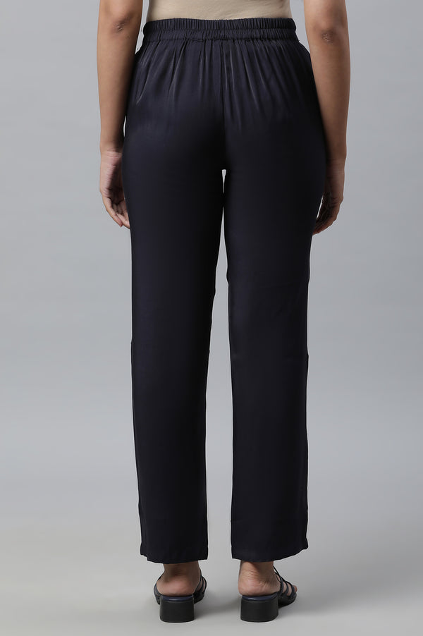 Blue Pure Cotton Straight Kurta and Palazzo Set