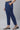 Blue Cotton Flax Trouser Pants