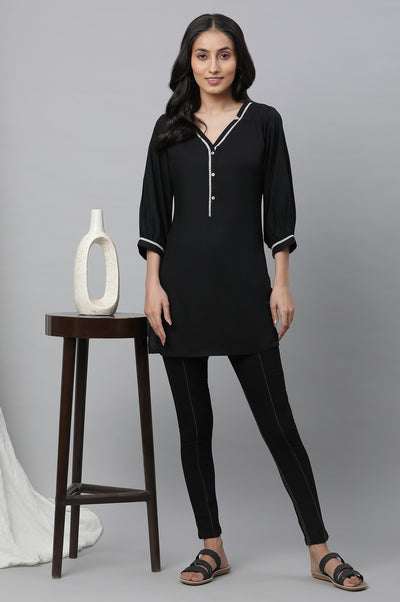 Black Denim Lycra Jeggings