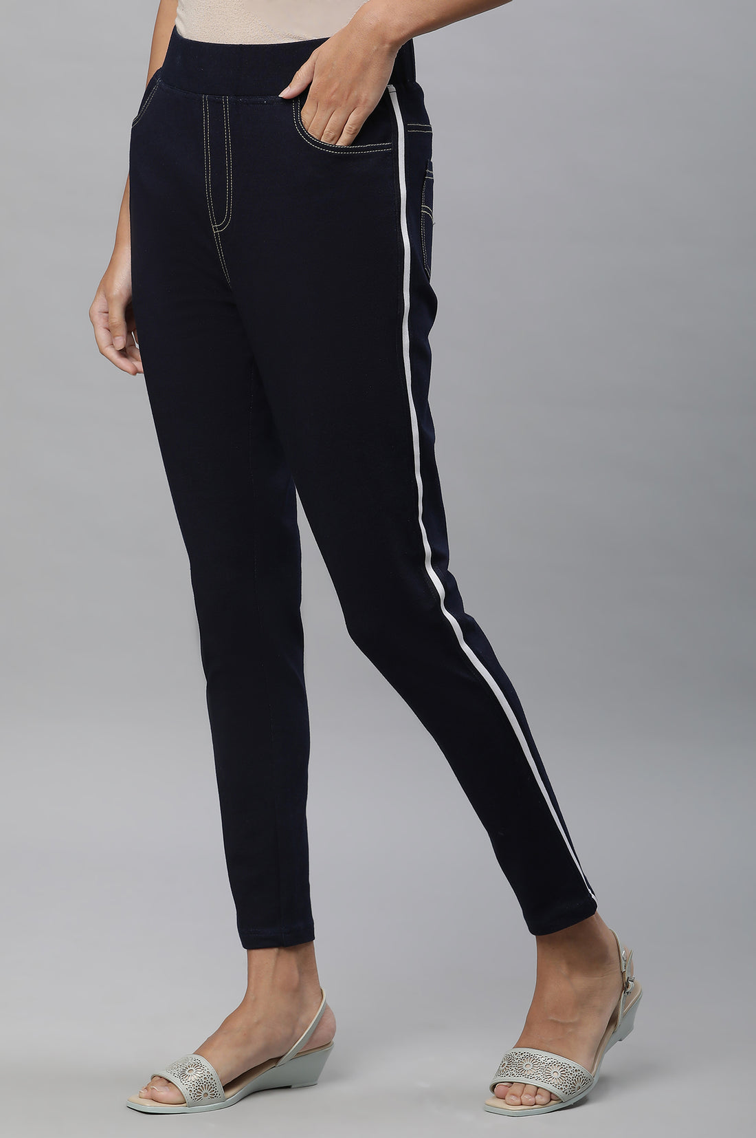 Navy Blue Denim Jeggings