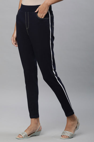 Navy Blue Denim Jeggings