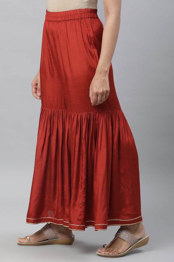 Brick Orange Tiered Sharara