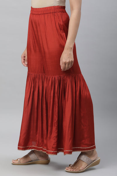 Brick Orange Tiered Sharara