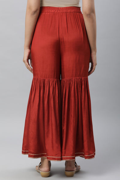 Brick Orange Tiered Sharara