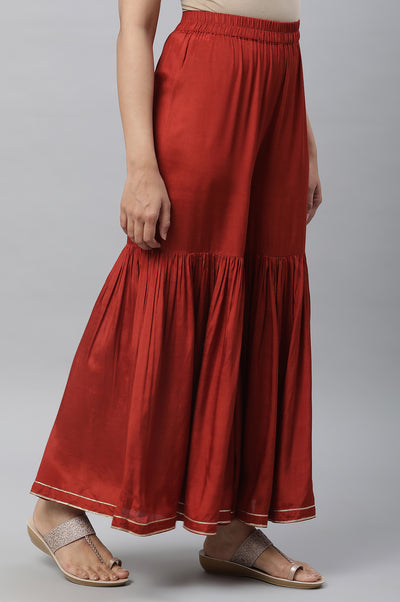 Brick Orange Tiered Sharara