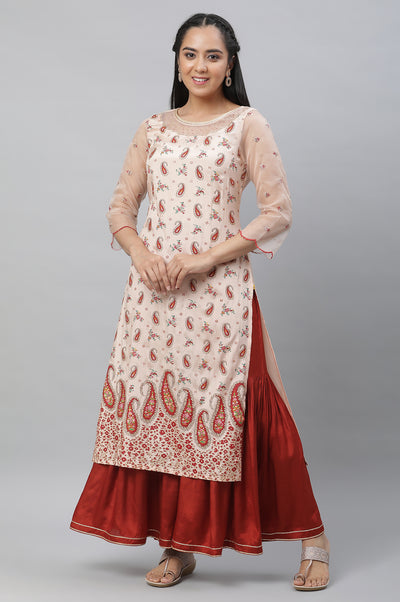 Brick Orange Tiered Sharara