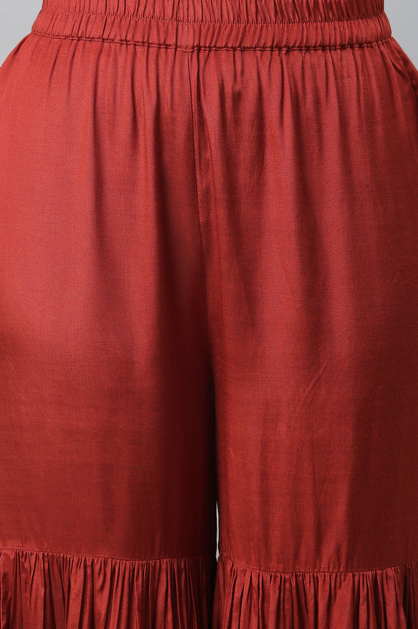 Brick Orange Tiered Sharara