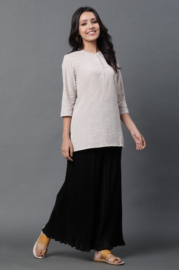 Black Pleated American Crepe Palazzo Pants