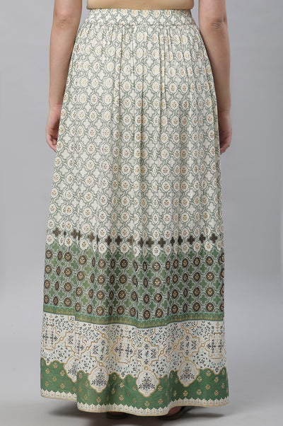 Off-White Printed Flared Skirt