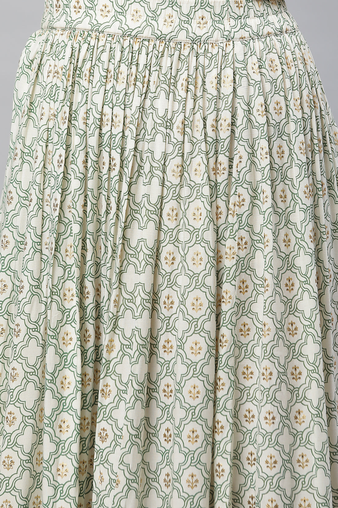 Off-White Printed Flared Skirt