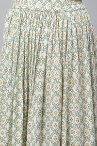 Off-White Printed Flared Skirt