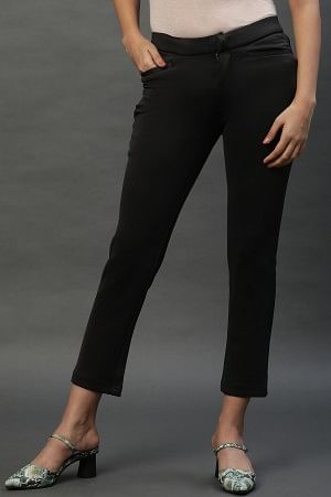 Black Smart Casual Slim Pants