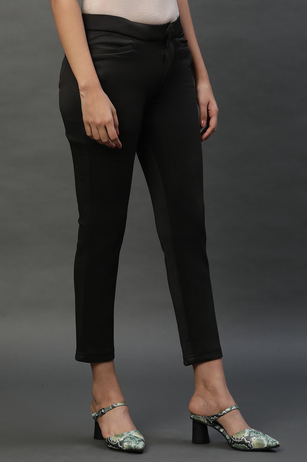 Black Smart Casual Slim Pants
