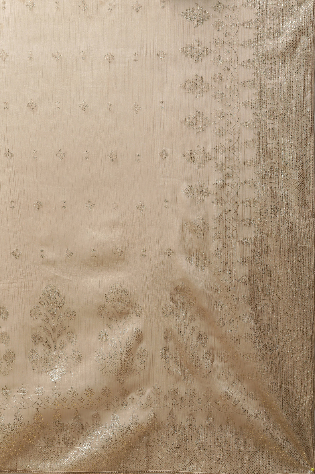 Gold Floral Printed Rectangular Woven Dupatta