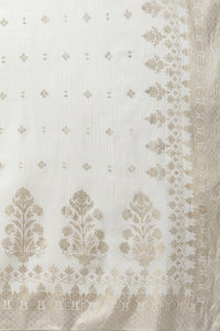 White Printed Organza Dupatta