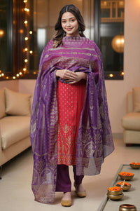 Green Geometric Printed Cotton Dupatta