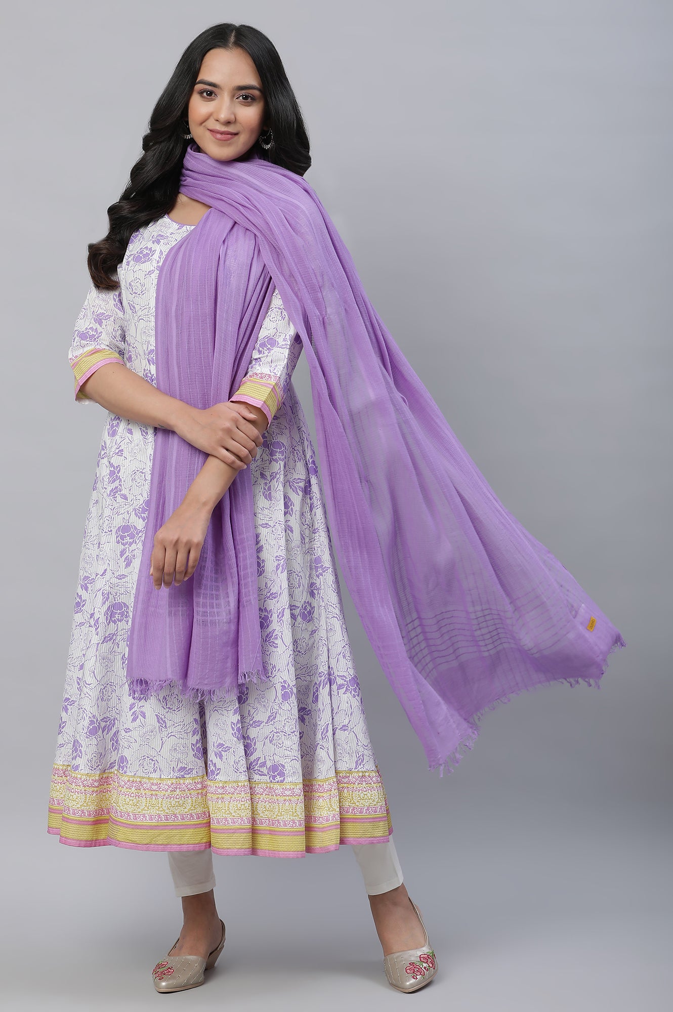 Purple Classic Woven Dupatta