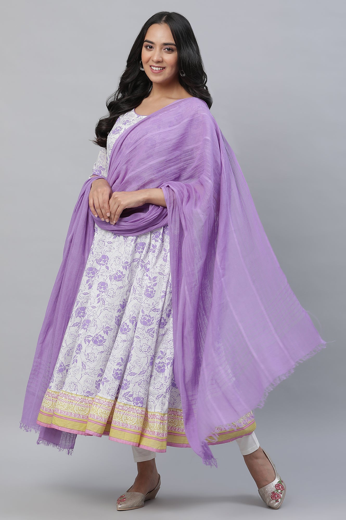 Purple Classic Woven Dupatta