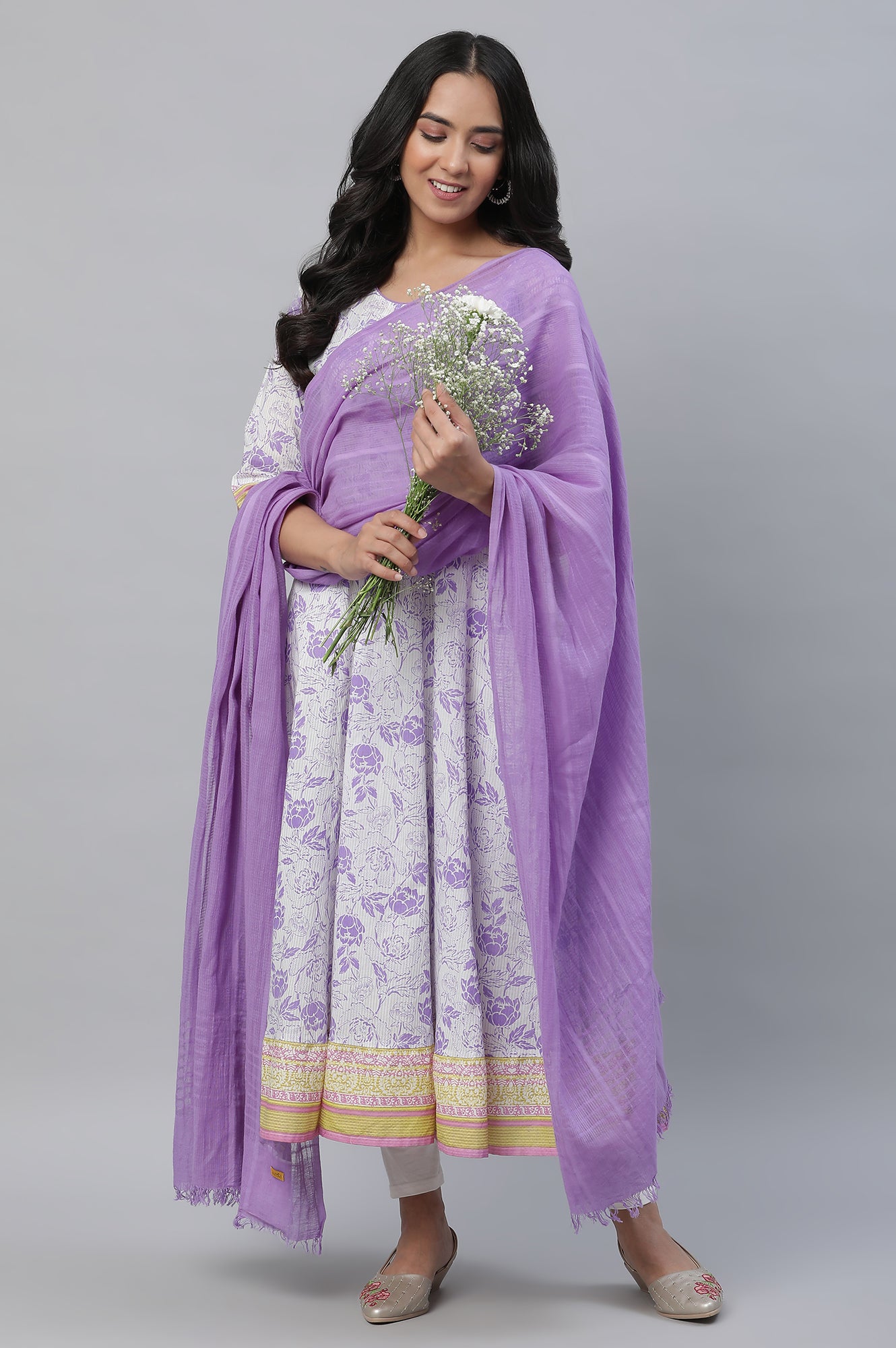 Purple Classic Woven Dupatta