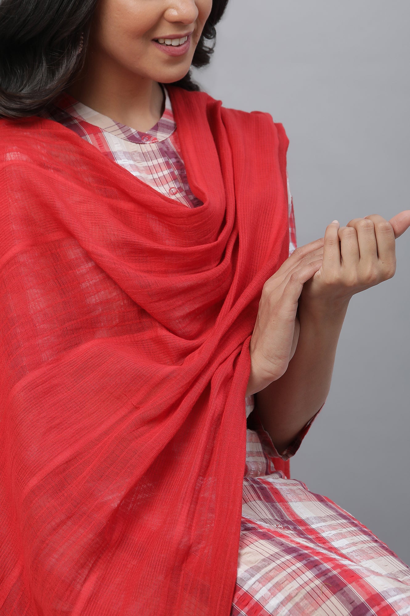 Red Classic Woven Dupatta