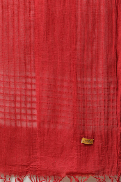 Red Classic Woven Dupatta