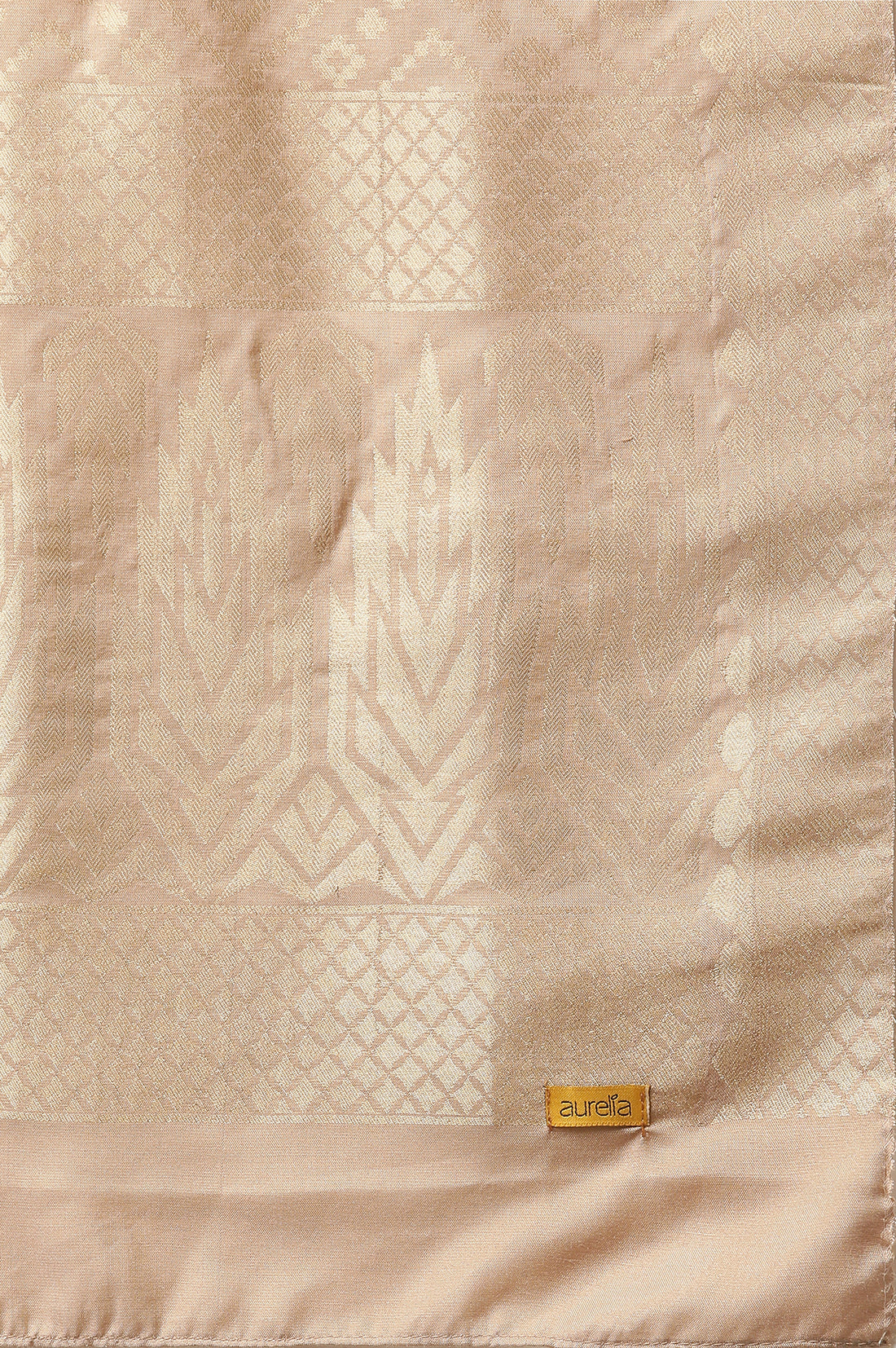 Gold Geometric Jacquard Woven Dupatta