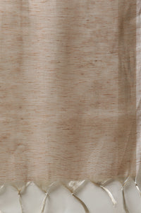 Beige Striped Banarasi Woven Dupatta