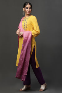Purple Ombre Sequined Dupatta