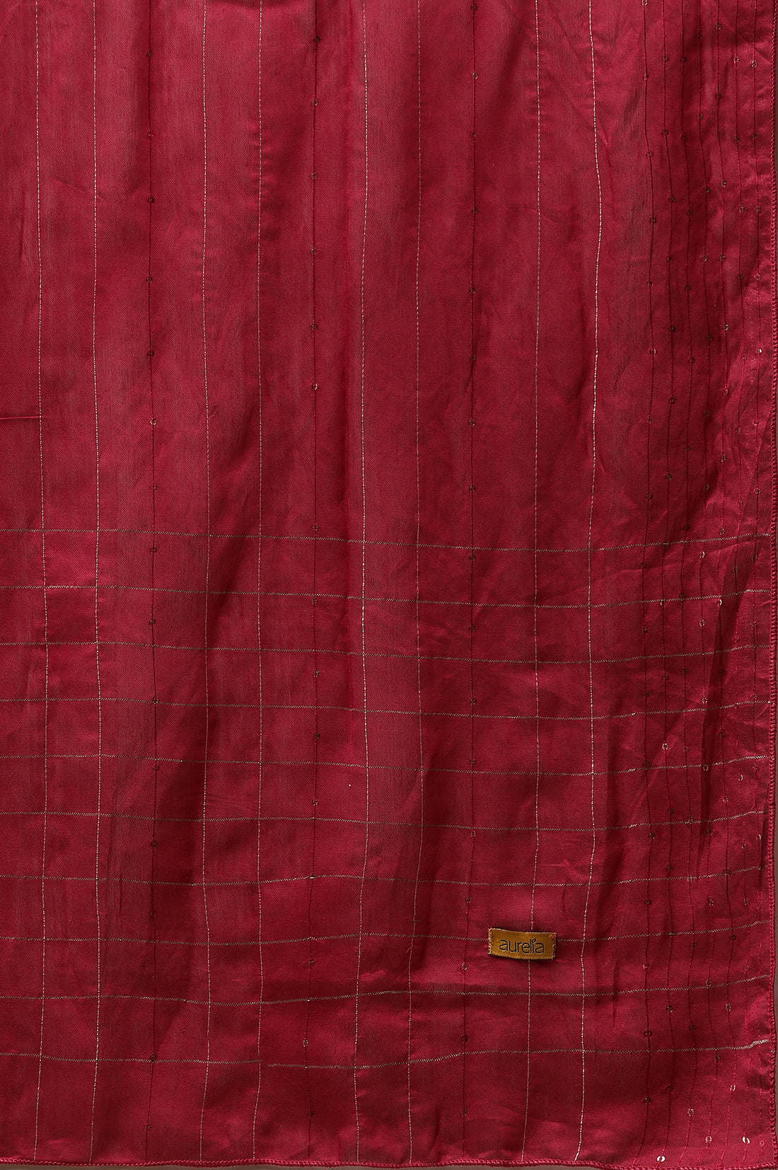Red Ombre Zari Sequined Dupatta